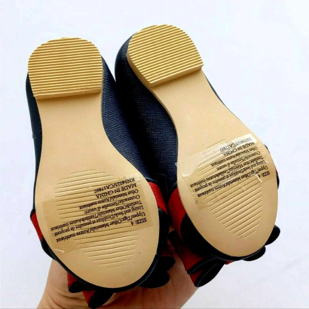 New Janie & Jack 4 Bow Leather Dress Flats Baby Mary Janes Holiday Fancy NWT